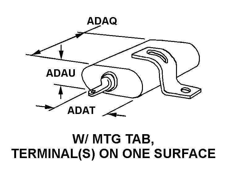 W/MTG TAB, TERMINAL(S) ON ONE SURFACE style nsn 5910-00-879-8195