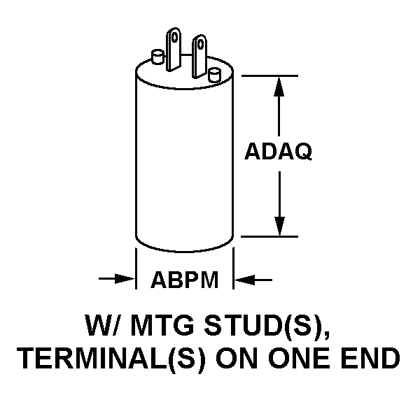 W/MTG STUD(S), TERMINAL(S) ON ONE END style nsn 5910-01-560-6054