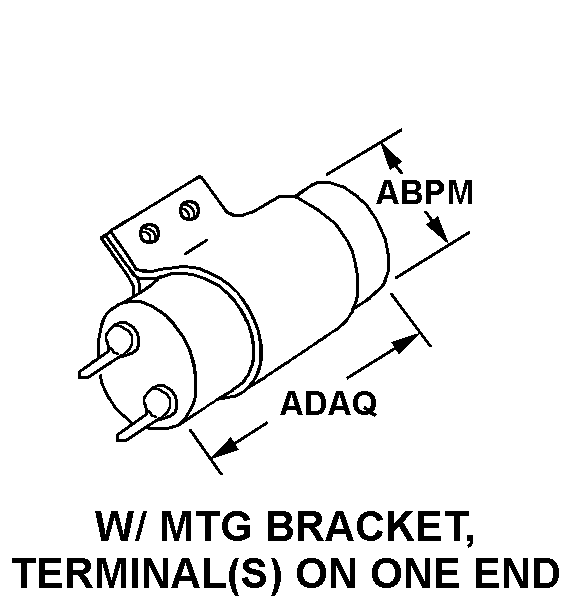 W/MTG BRACKET, TERMINAL(S) ON ONE END style nsn 5910-00-225-8133