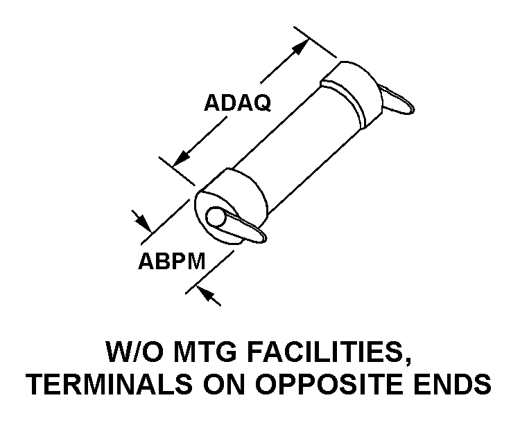 W/O MTG FACILITIES, TERMINALS ON OPPOSITE ENDS style nsn 5910-01-072-2177