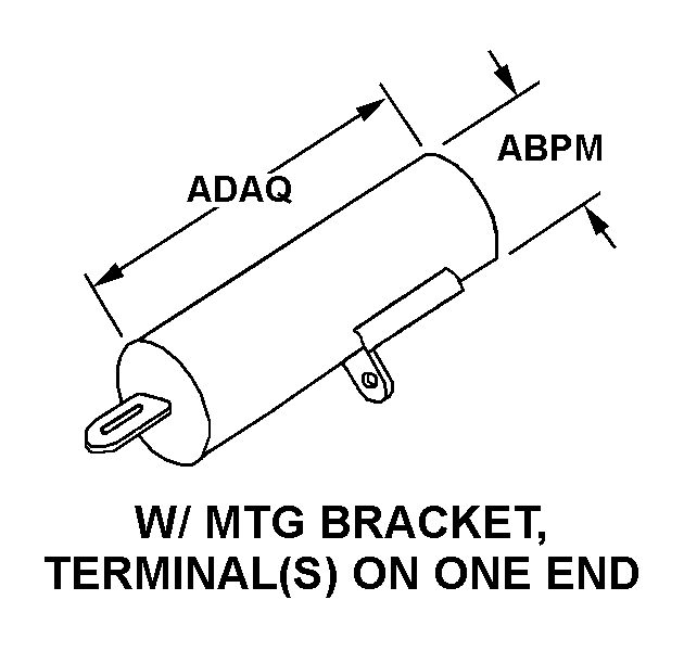 W/MTG BRACKET, TERMINAL(S) ON ONE END style nsn 5910-01-242-3230