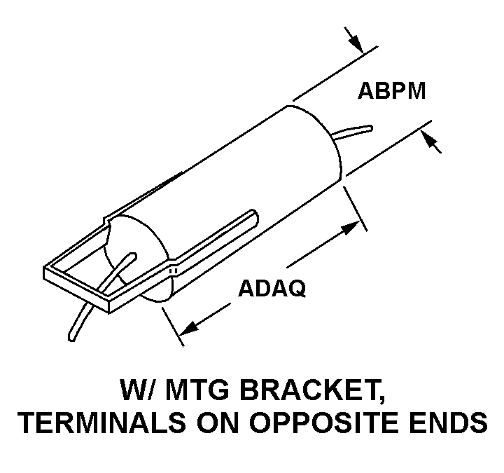 W/MTG BRACKET, TERMINALS ON OPPOSITE ENDS style nsn 5910-00-667-4922