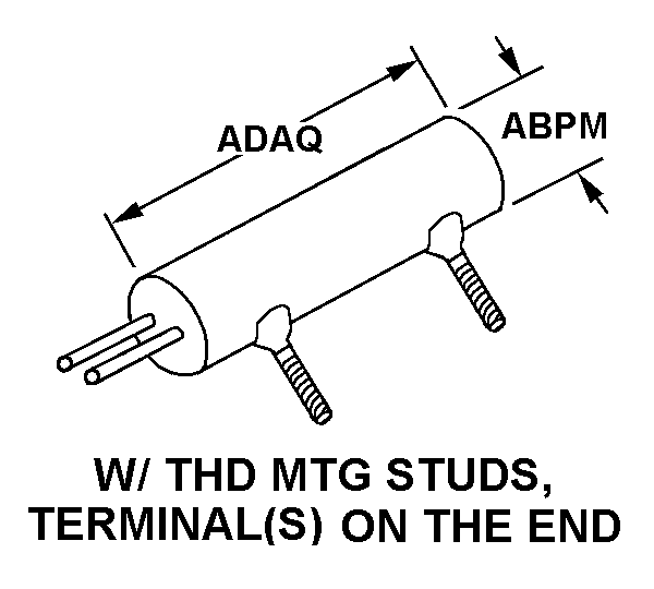 W/THD MTG STUDS, TERMINAL(S) ON THE END style nsn 5910-01-166-5138