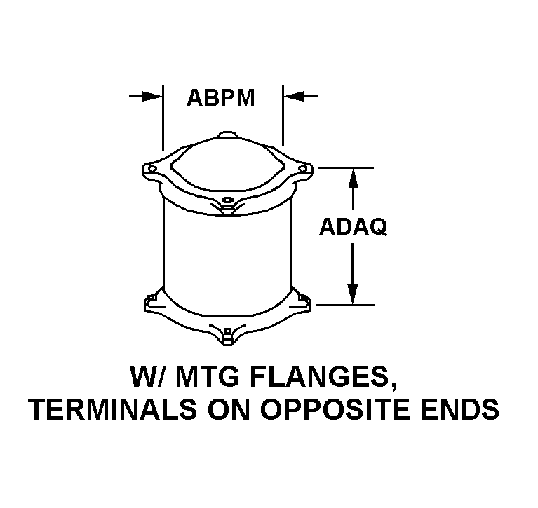 W/MTG FLANGES, TERMINALS ON OPPOSITE ENDS style nsn 5910-01-010-1054