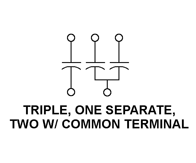 TRIPLE, ONE SEPARATE, TWO W/COMMON TERMINAL style nsn 5910-00-164-6366