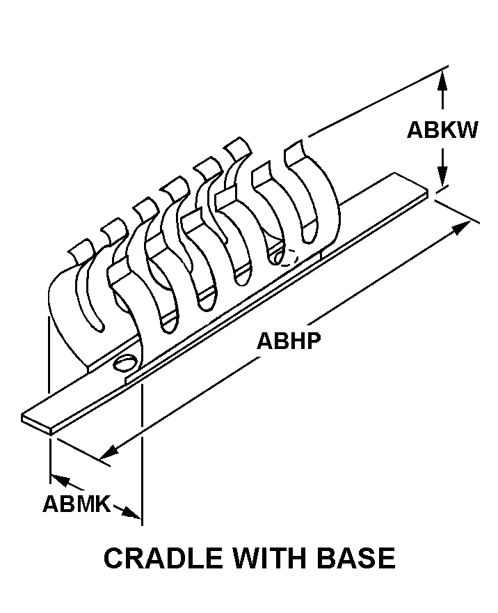 CRADLE WITH BASE style nsn 5910-01-133-6654