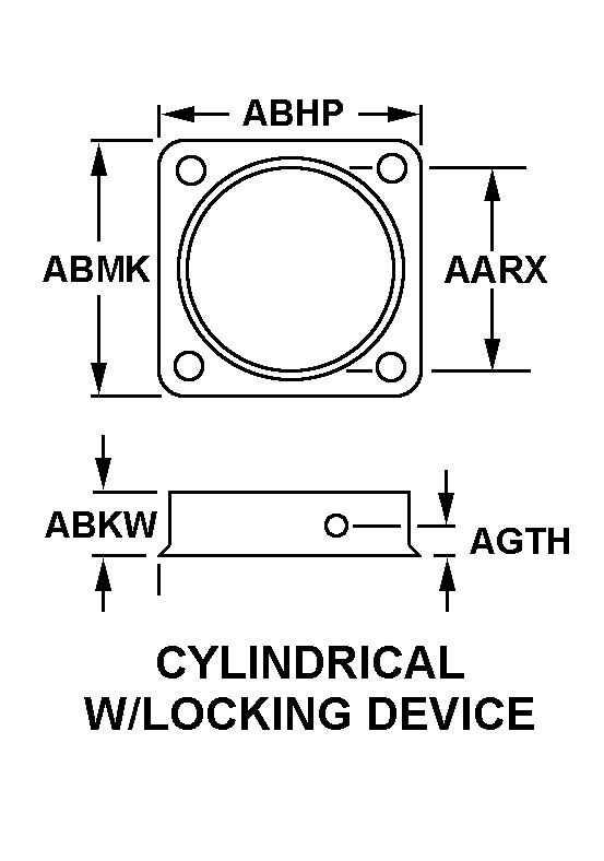 CYLINDRICAL W/LOCKING DEVICE style nsn 5999-00-615-6459