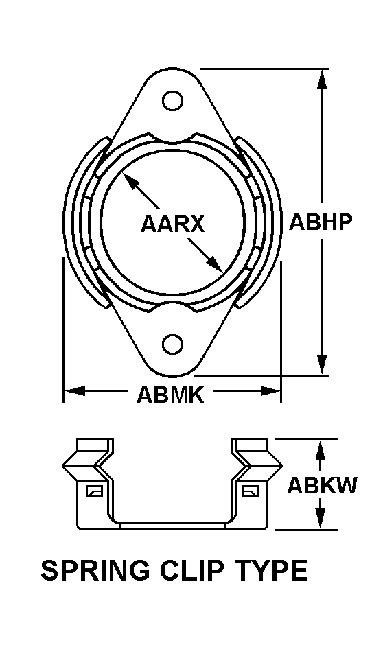 SPRING CLIP TYPE style nsn 5955-00-372-4044
