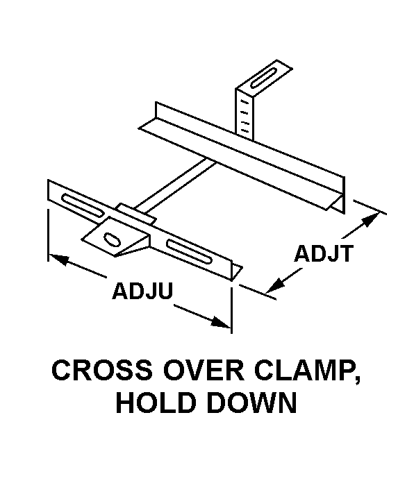 CROSS-OVER CLAMP, HOLD DOWN style nsn 6160-01-192-0011