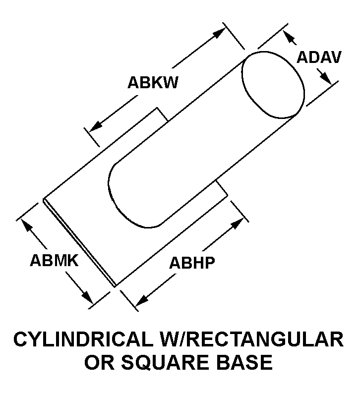 CYLINDRICAL W/RECTANGULAR OR SQUARE BASE style nsn 5999-01-134-2838