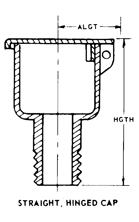 STRAIGHT, HINGED CAP style nsn 4730-01-033-2114