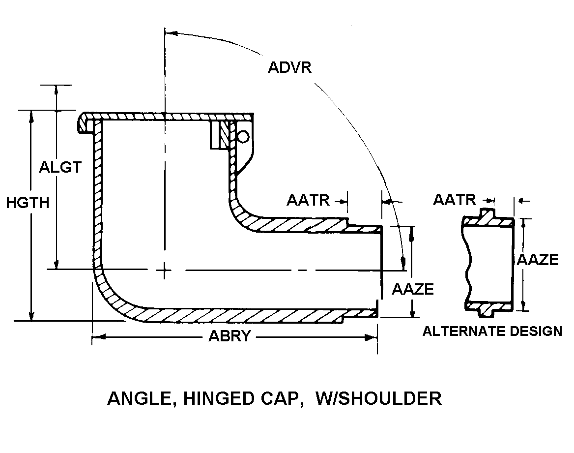 ANGLE, HINGED CAP, W/SHOULDER style nsn 4730-01-368-7574