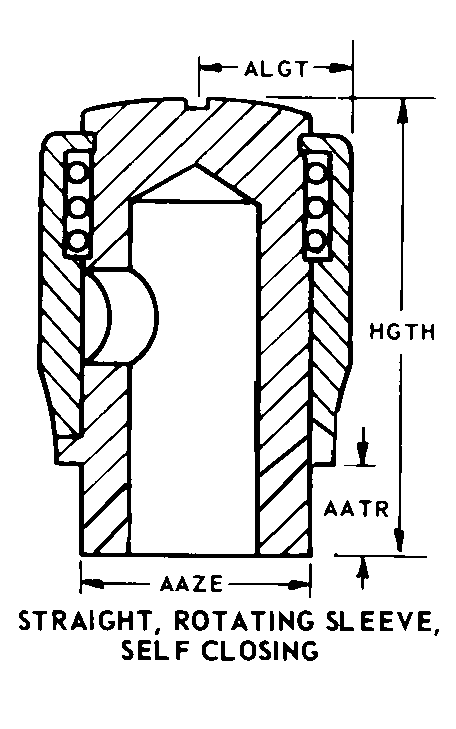 STRAIGHT, ROTATING SLEEVE, SELF CLOSING style nsn 4730-00-288-8810