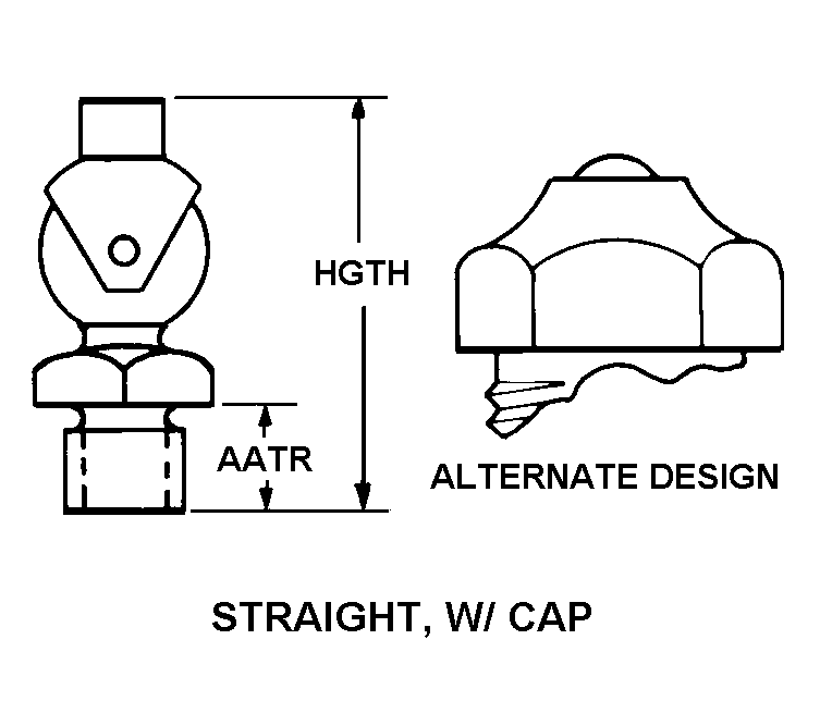 STRAIGHT, W/CAP style nsn 4730-00-591-3405