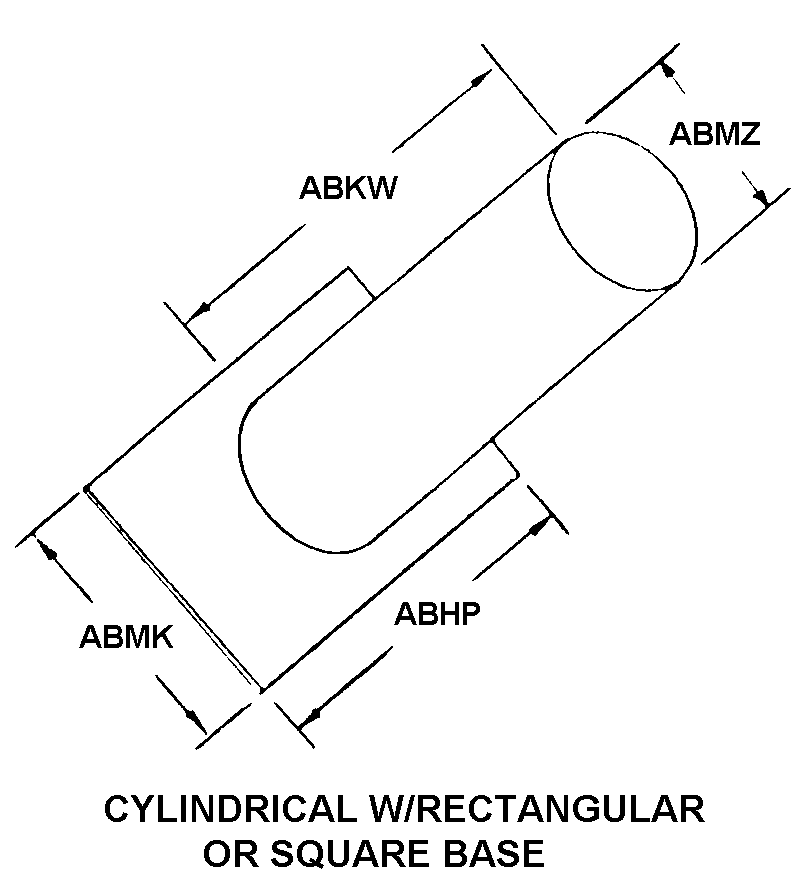 CYLINDRICAL W/RECTANGULAR OR SQUARE BASE style nsn 5985-01-134-9839