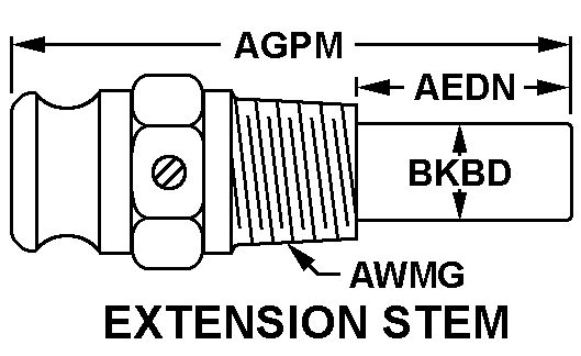 EXTENSION STEM style nsn 6685-00-075-6864