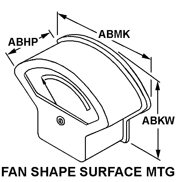 FAN SHAPE SURFACE MTG style nsn 6625-00-954-0688