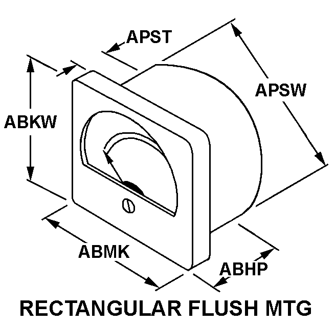 RECTANGULAR FLUSH MTG style nsn 6625-01-205-1973