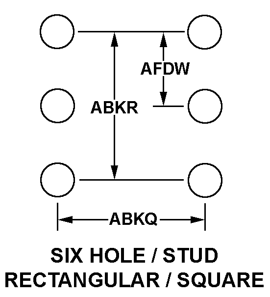 SIX HOLE/STUD RECTANGULAR/SQUARE style nsn 6625-00-122-2129