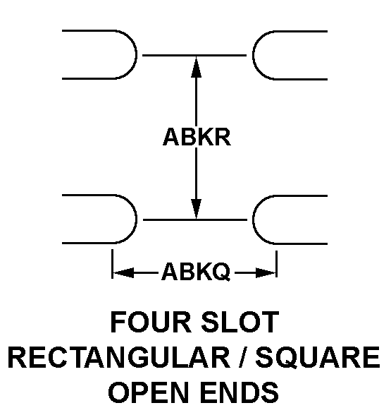 FOUR SLOT RECTANGULAR/SQUARE OPEN ENDS style nsn 6625-00-024-3629