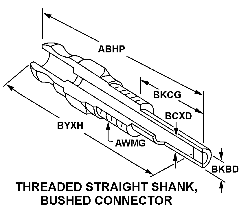 THREADED STRAIGHT SHANK, BUSHED CONNECTOR style nsn 6685-01-141-5288
