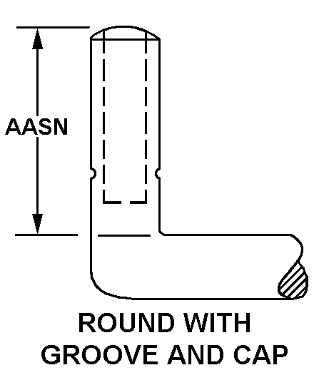 ROUND WITH GROOVE AND CAP style nsn 5340-00-723-6094
