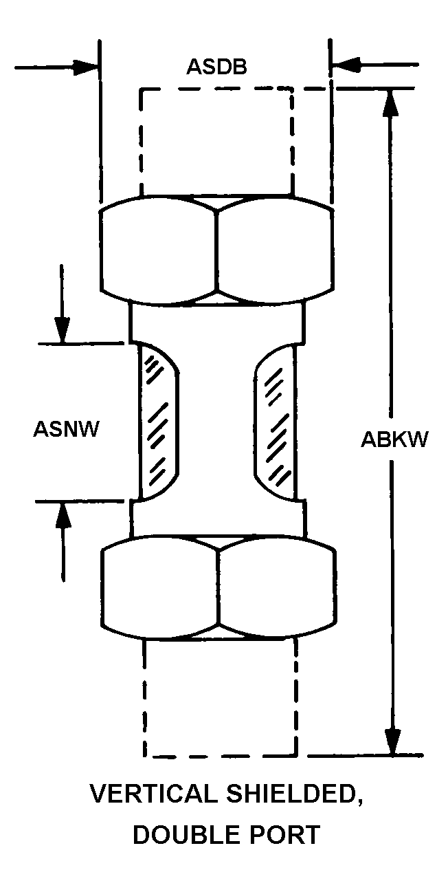 VERTICAL SHIELDED, DOUBLE PORT style nsn 6680-00-032-0140