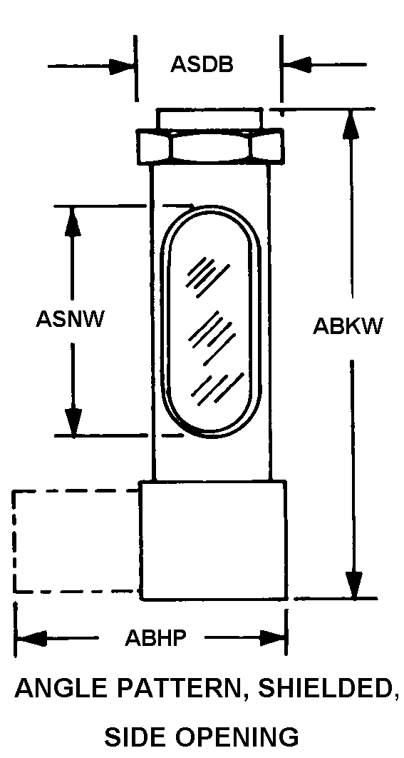 ANGLE PATTERN, SHIELDED SIDE OPENING style nsn 6680-01-085-0712