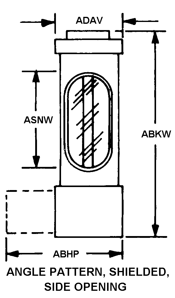 ANGLE PATTERN, SHIELDED SIDE OPENING style nsn 6680-00-580-9410