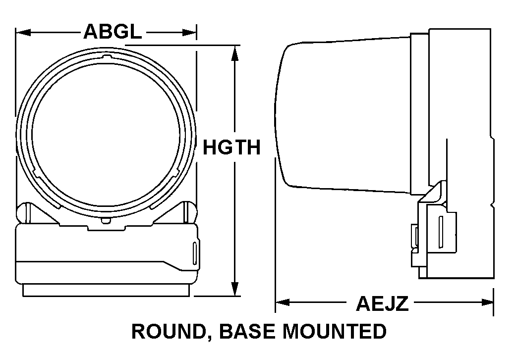 ROUND, BASE MOUNTED style nsn 6625-00-649-2776