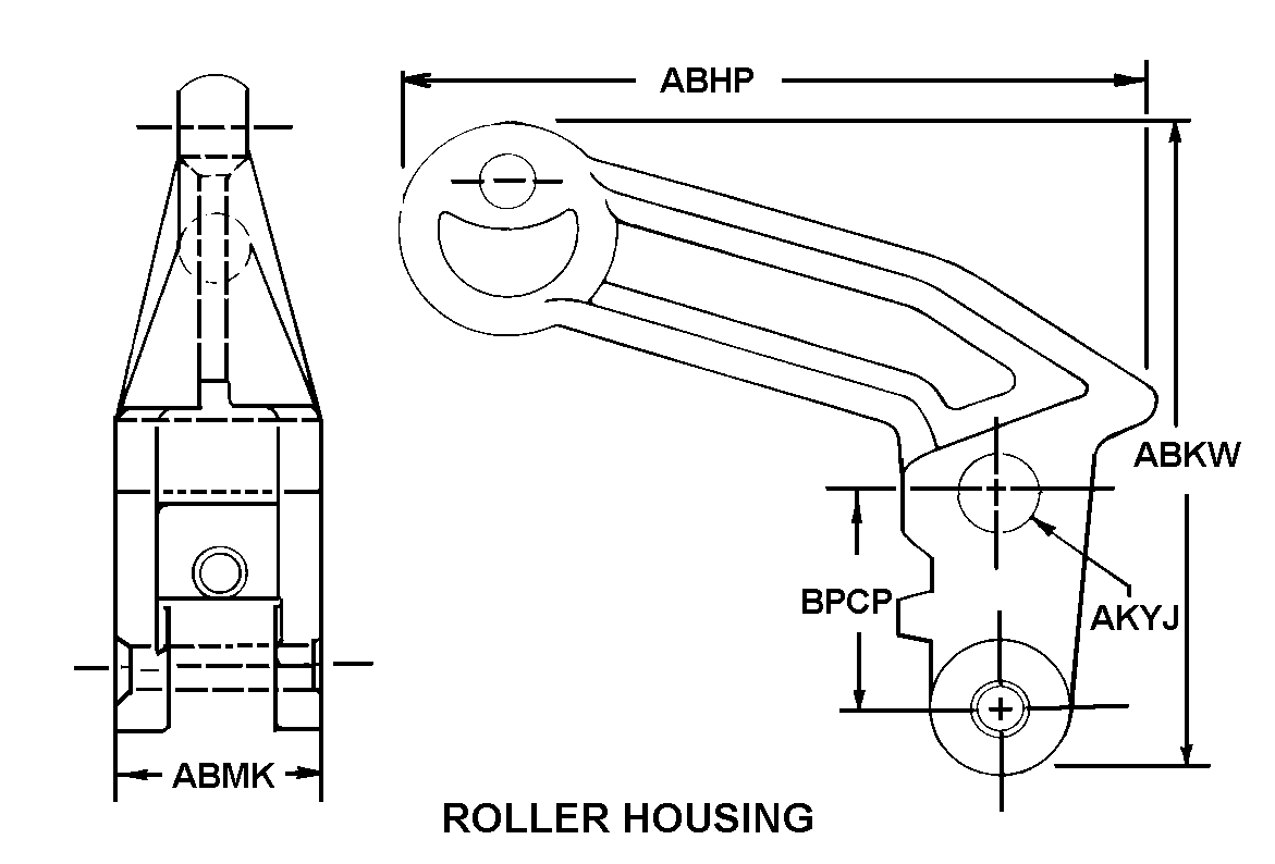 ROLLER HOUSING style nsn 2540-00-625-8820