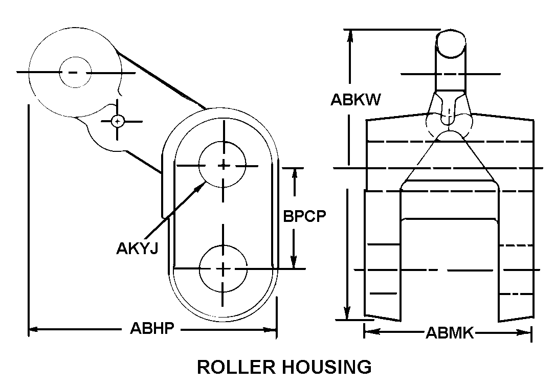 ROLLER HOUSING style nsn 2540-00-625-8820