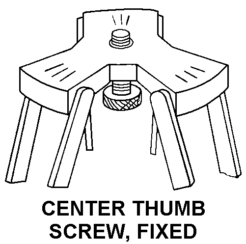 CENTER THUMB SCREW, FIXED style nsn 1240-00-406-1582