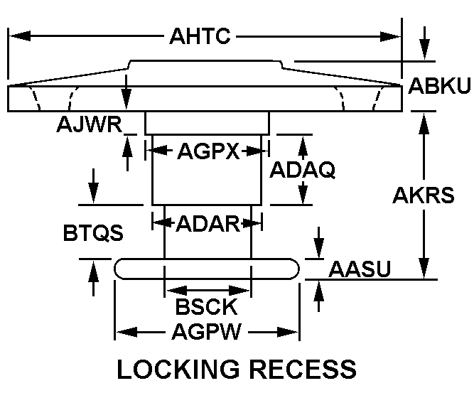 LOCKING RECESS style nsn 2510-01-399-4223