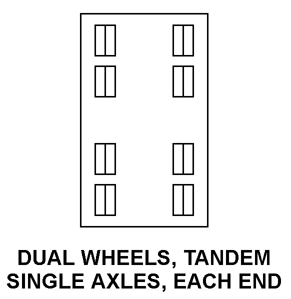 DUAL WHEELS, TANDEM SINGLE AXLES, EACH E ND style nsn 3810-01-038-8315