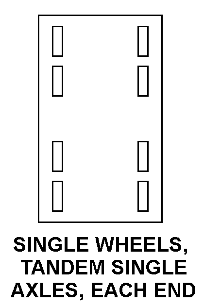 SINGLE WHEEL, TANDEM SINGLE AXLES, EACH  END style nsn 3810-00-255-6345