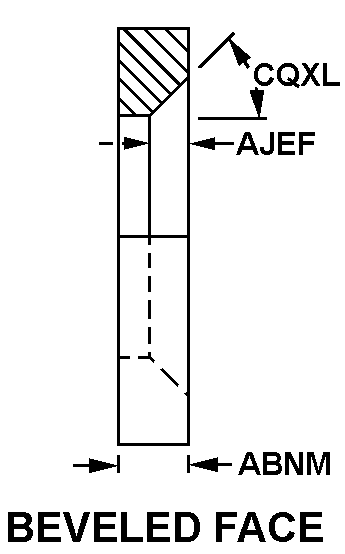 BEVELED FACE style nsn 4730-00-069-3578