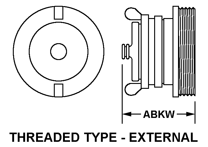 THREADED TYPE-EXTERNAL style nsn 2590-01-282-5087