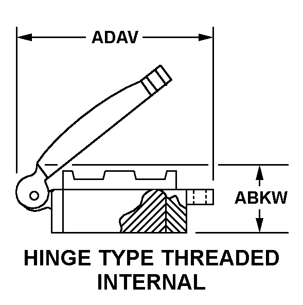 HINGE TYPE THREADED INTERNAL style nsn 5430-01-103-6385