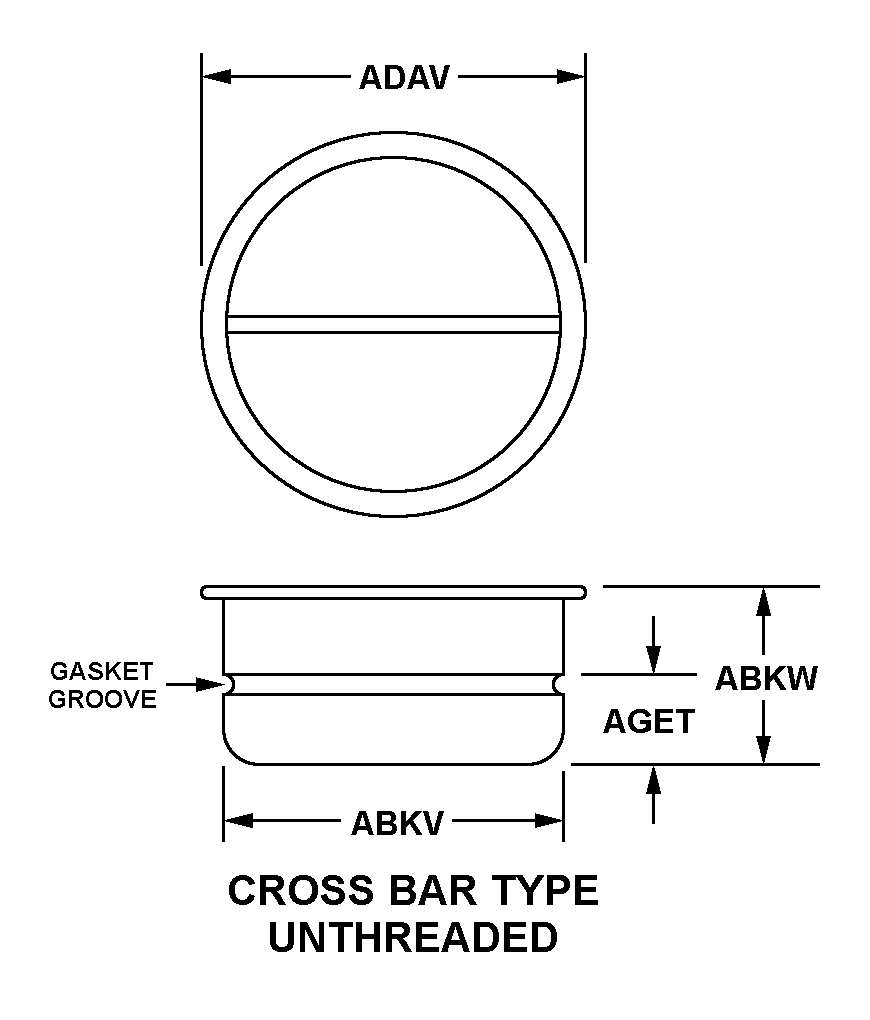 CROSS BAR TYPE UNTHREADED style nsn 1660-01-236-8256