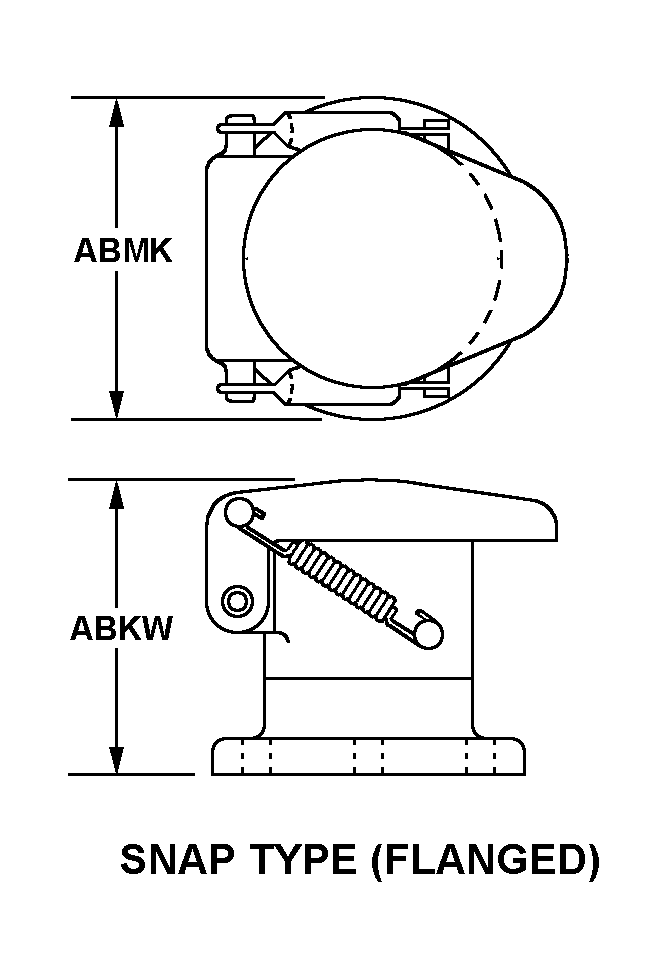 SNAP TYPE (FLANGED) style nsn 2590-01-155-5062