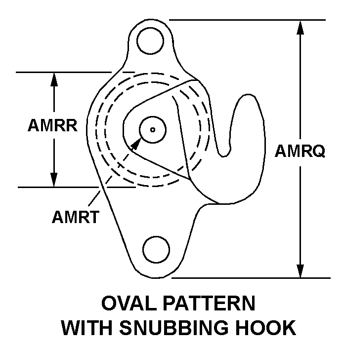 OVAL PATTERN WITH SNUBBING HOOK style nsn 3940-01-614-8070