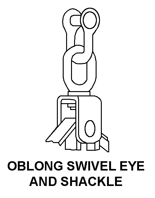 OBLONG SWIVEL EYE AND SHACKLE style nsn 3940-01-491-0067