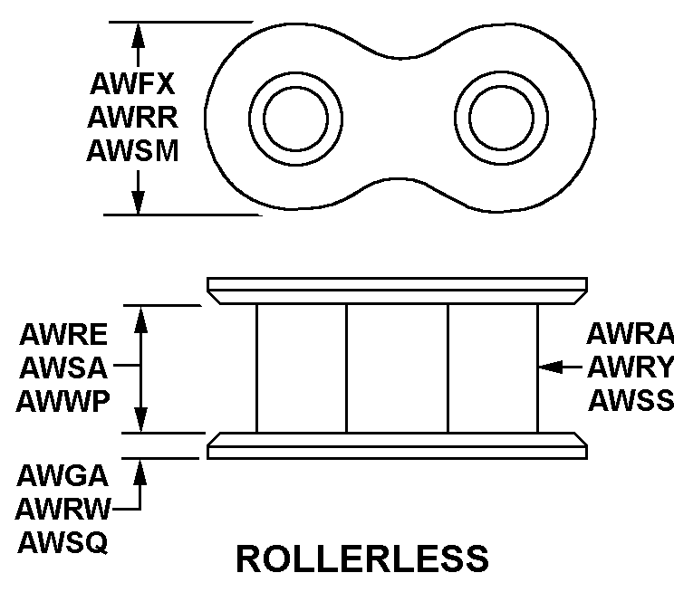 ROLLERLESS style nsn 3020-01-280-8981