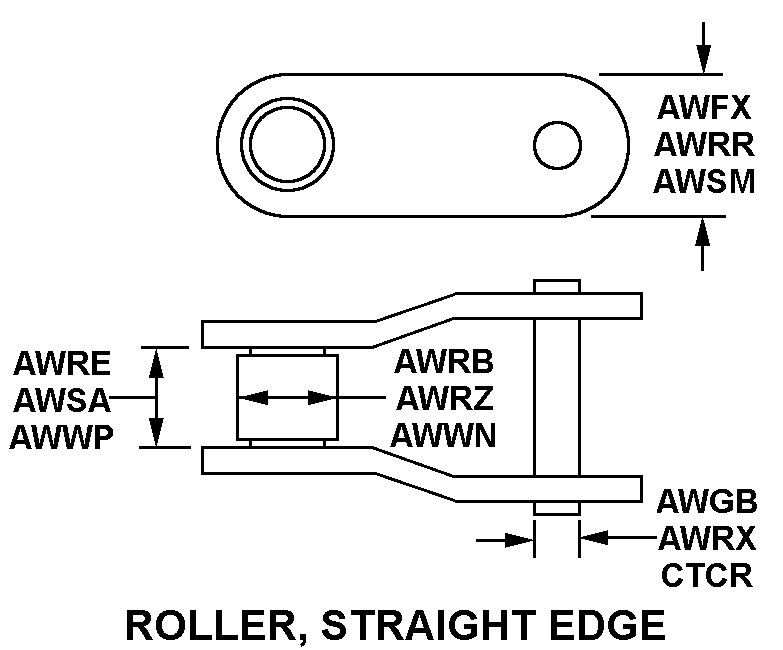 ROLLER, STRAIGHT EDGE style nsn 3020-01-486-0243