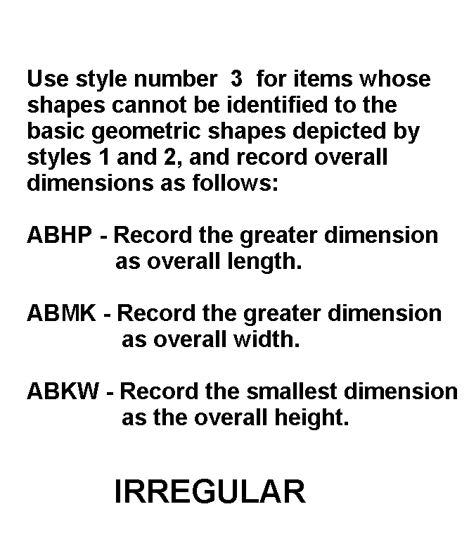 IRREGULAR style nsn 6625-00-624-2631