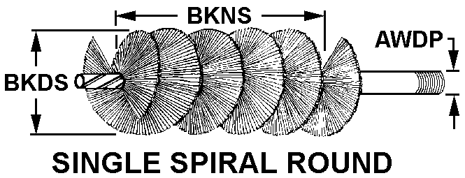 SINGLE SPIRAL ROUND style nsn 5120-00-103-8072