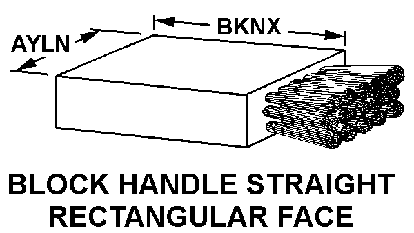 BLOCK HANDLE STRAIGHT RECTANGULAR FACE style nsn 7920-00-526-3794
