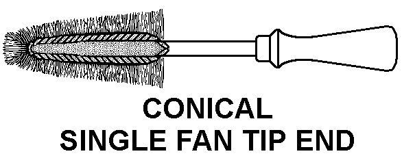 CONICAL SINGLE FAN TIP END style nsn 7920-00-069-5369