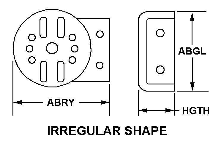 IRREGULAR SHAPE style nsn 5965-01-039-7187